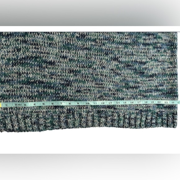 Chunky knit pullover sweater Teal  Sz XL - Picture 4 of 7